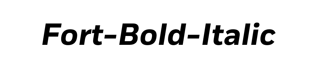 Fort-Bold-Italic