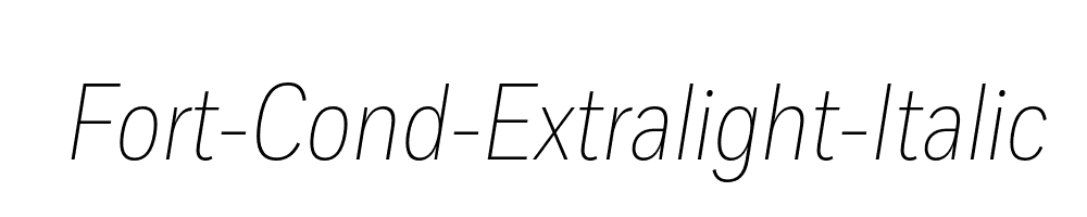 Fort-Cond-Extralight-Italic