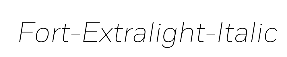 Fort-Extralight-Italic