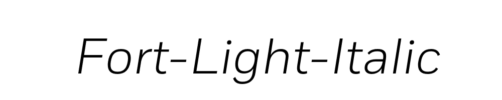 Fort-Light-Italic