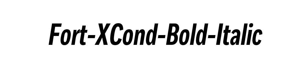 Fort-XCond-Bold-Italic