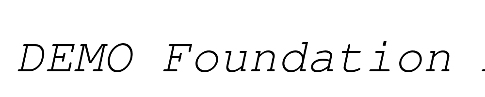  DEMO Foundation Mono Italic