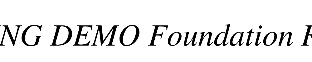  DEMO Foundation Roman Italic