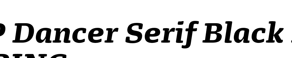  DEMO FP Dancer Serif Black Italic Italic