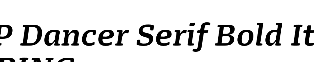  DEMO FP Dancer Serif Bold Italic Italic