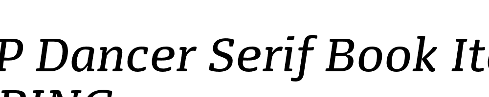  DEMO FP Dancer Serif Book Italic Italic