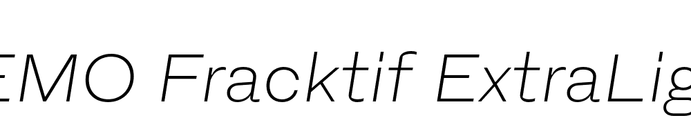 FSP DEMO Fracktif ExtraLight Italic