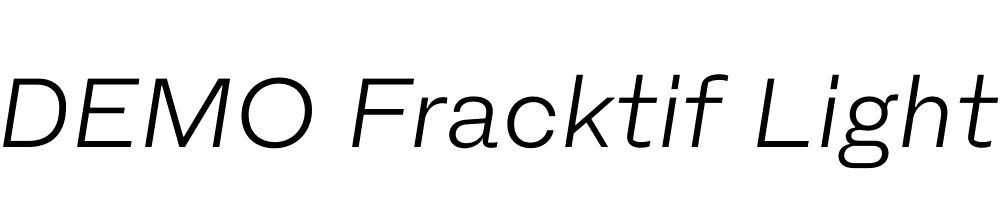 FSP DEMO Fracktif Light Italic