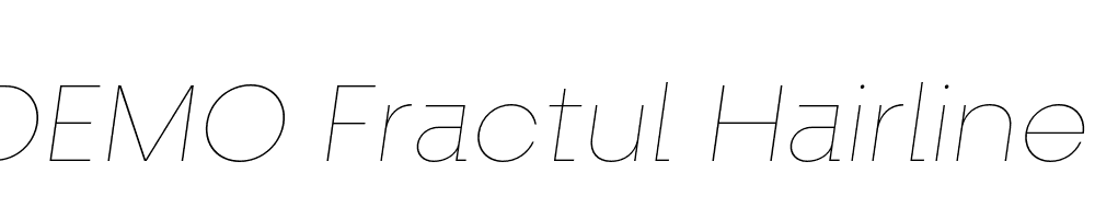 FSP DEMO Fractul Hairline Italic