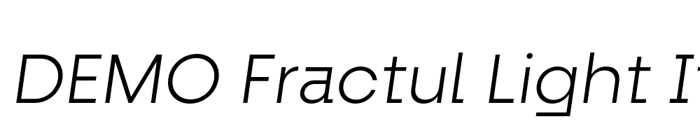 FSP DEMO Fractul Light Italic