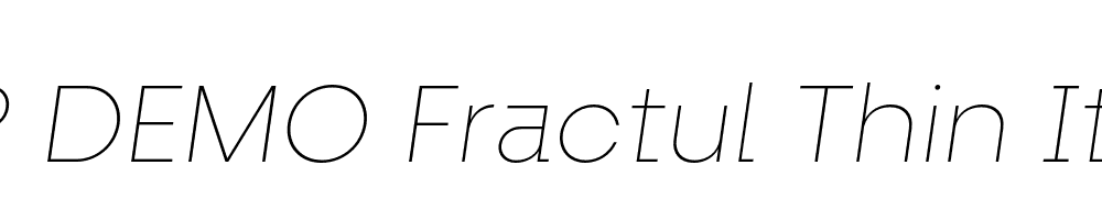 FSP DEMO Fractul Thin Italic