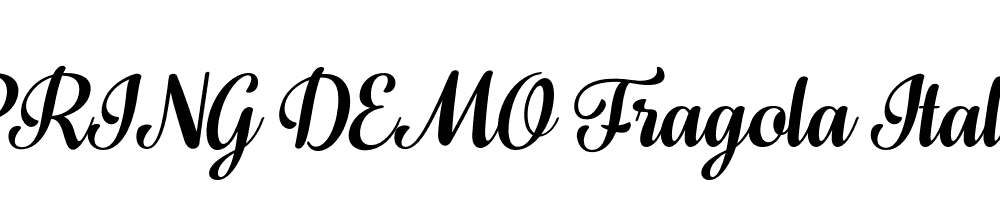  DEMO Fragola Italic Regular