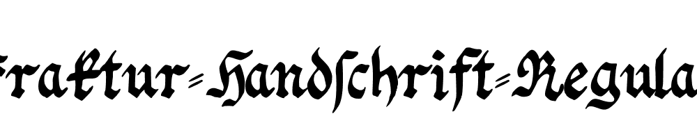 Fraktur-Handschrift-Regular