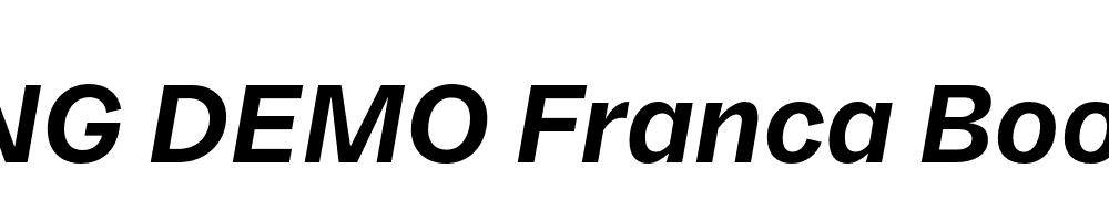  DEMO Franca Book Bold Italic