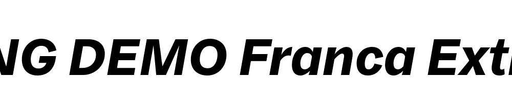  DEMO Franca ExtraBold Italic