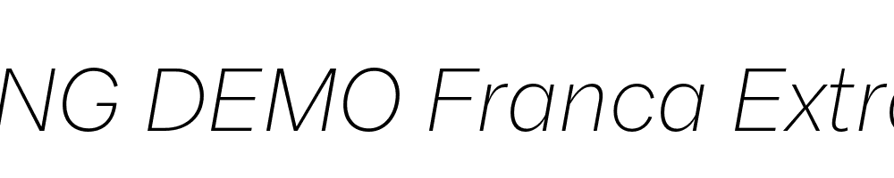  DEMO Franca ExtraLight Italic