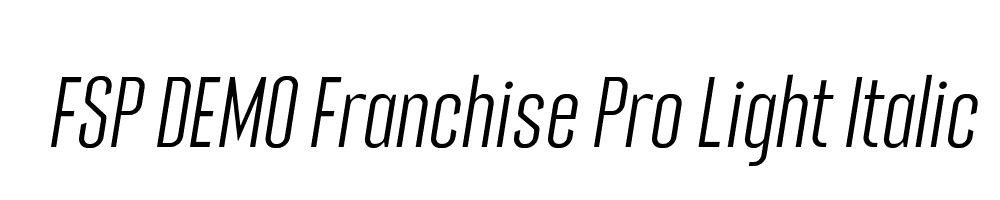 FSP DEMO Franchise Pro Light Italic