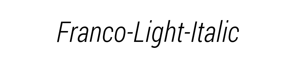 Franco-Light-Italic