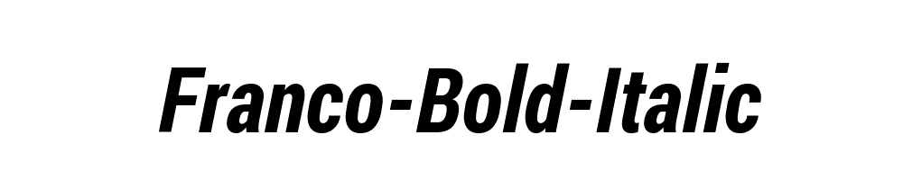 Franco-Bold-Italic