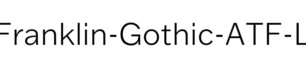 Franklin-Gothic-ATF-Lt