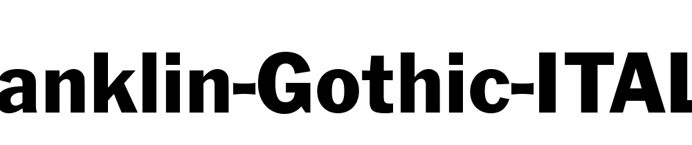 Franklin Gothic Italic