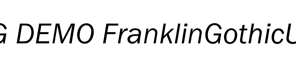  DEMO FranklinGothicURWBoo Italic