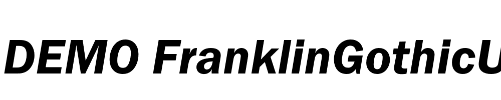  DEMO FranklinGothicURWDem Italic