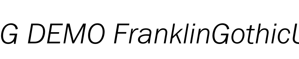  DEMO FranklinGothicURWLig Italic