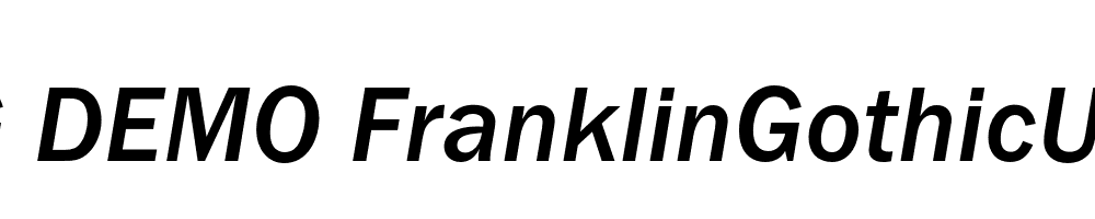  DEMO FranklinGothicURWMed Italic