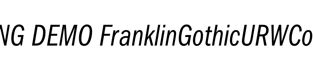  DEMO FranklinGothicURWComBoo Italic