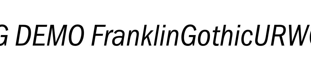  DEMO FranklinGothicURWConBoo Italic