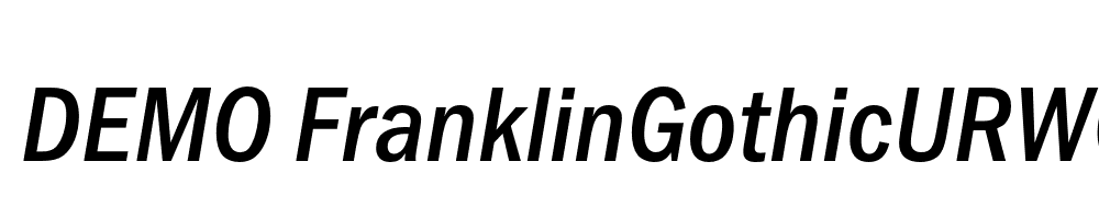  DEMO FranklinGothicURWConMed Italic