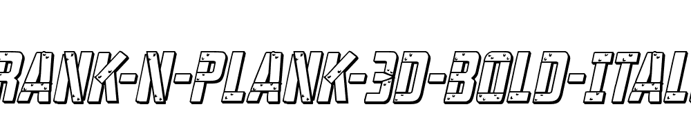 Frank-n-Plank-3D-Bold-Italic