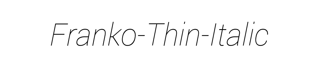 Franko-Thin-Italic