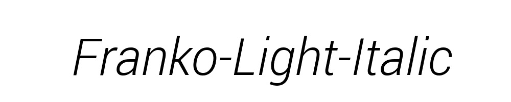 Franko-Light-Italic