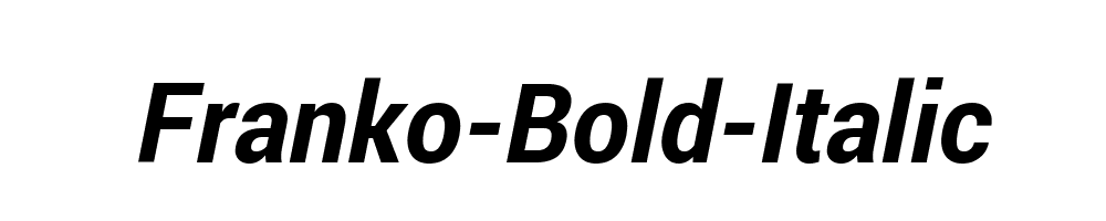 Franko-Bold-Italic