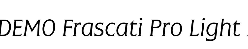 FSP DEMO Frascati Pro Light Italic