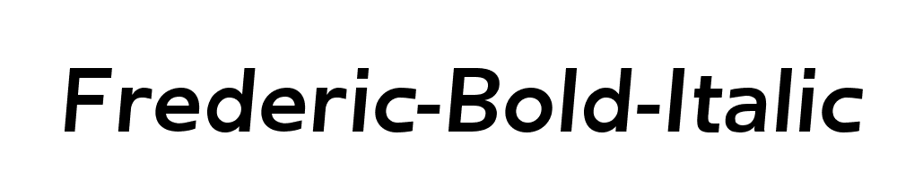 Frederic-Bold-Italic