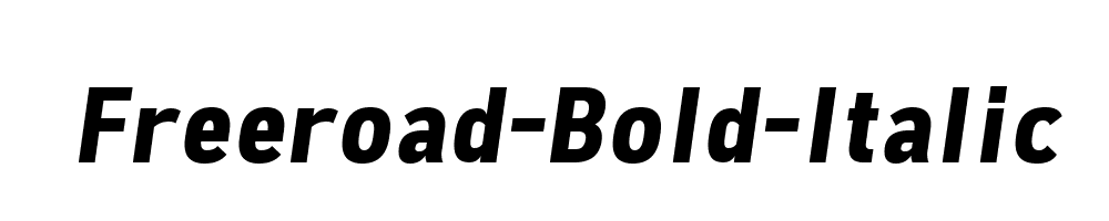 Freeroad-Bold-Italic