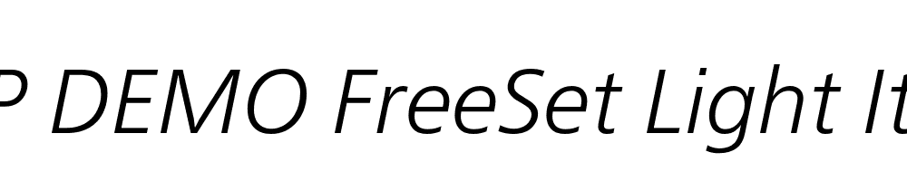 FSP DEMO FreeSet Light Italic