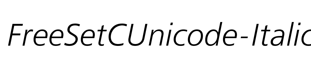 FreeSetCUnicode-Italic