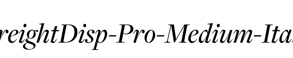 FreightDisp-Pro-Medium-Italic