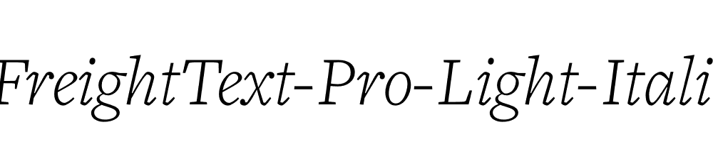 FreightText-Pro-Light-Italic