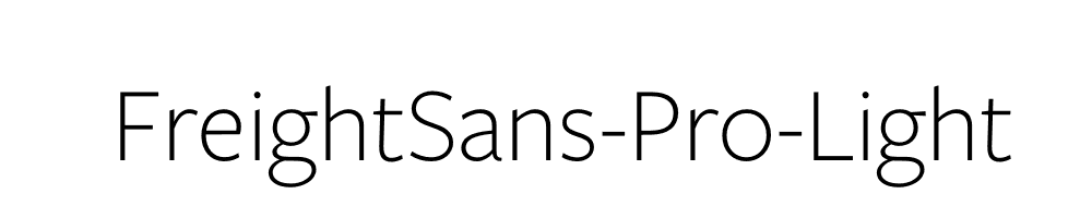 FreightSans-Pro-Light