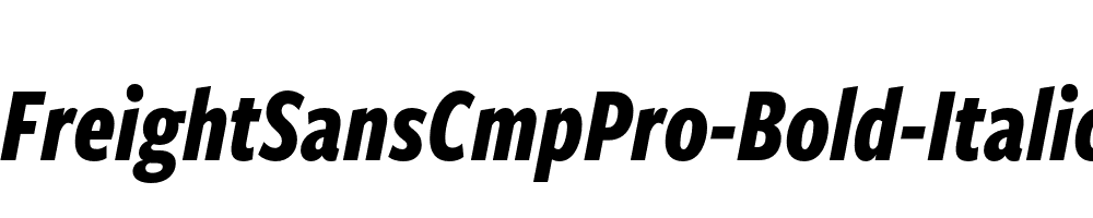 FreightSansCmpPro-Bold-Italic