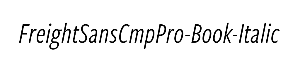 FreightSansCmpPro-Book-Italic