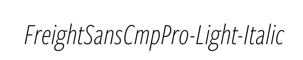 FreightSansCmpPro-Light-Italic