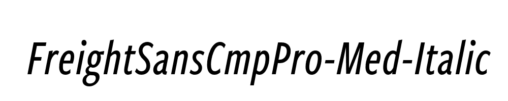 FreightSansCmpPro-Med-Italic