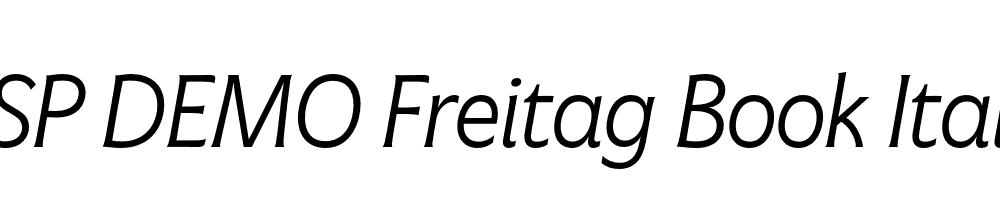 FSP DEMO Freitag Book Italic