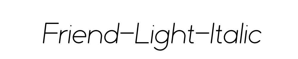 Friend-Light-Italic